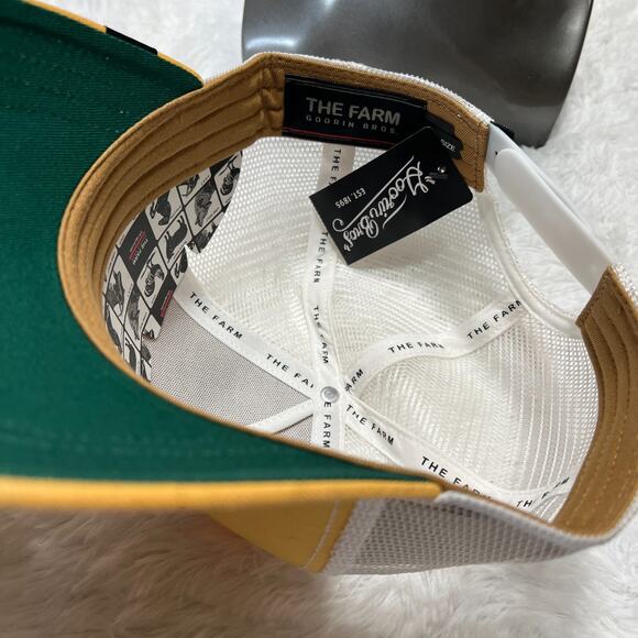 GOORIN BROS THE QUEEN BEE YELLOW HAT / TRUCKER HAT THE FARM - Picture 4 of 5